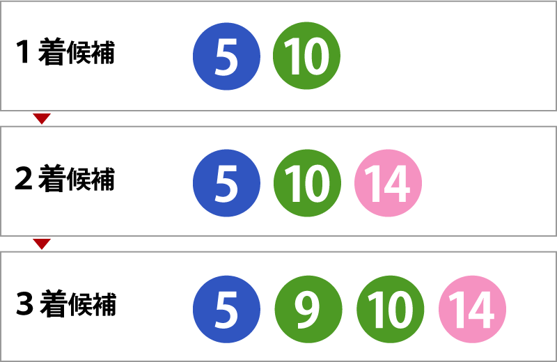 ３連単　フォーメーションの例　その２